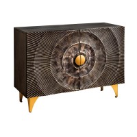 Buffet SOLARIS 100cm noir et doré