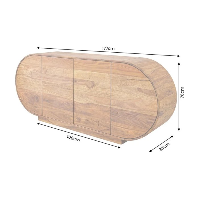 Buffet PTERAX dimensions