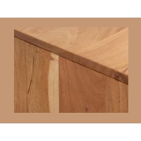 Zoom sur le haut du buffet SONORA 160cm en acacia marron