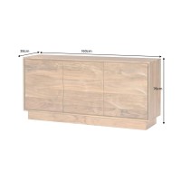Buffet SONORA 160cm en acacia marron dimensions
