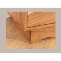 Zoom sur le pied du buffet SONORA 160cm en acacia marron