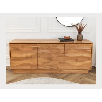 Buffet SONORA 160cm en acacia marron vu de face
