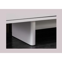 Zoom sur l'un des pieds du buffet 180cm MIYA blanc