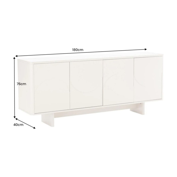 Buffet 180cm MIYA blanc dimensions