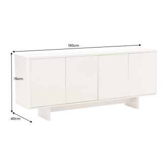 Buffet 180cm MIYA blanc dimensions