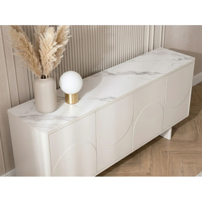 Buffet 180cm MIYA blanc vu sous un autre angle