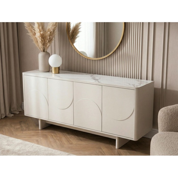 Buffet 180cm MIYA blanc vu de côté