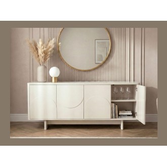 Buffet 180cm MIYA blanc partiellement ouvert