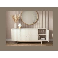Buffet 180cm MIYA blanc partiellement ouvert