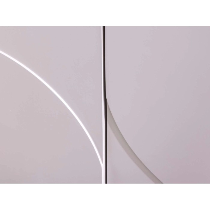 Zoom sur les façades du buffet 180cm MIYA blanc