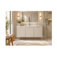 Meuble sous vasque BRAZZA – 3 portes – Coloris marron congo – 120 cm