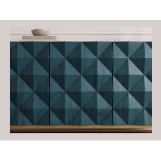 Zoom sur la façade du buffet TERRAKAN turquoise