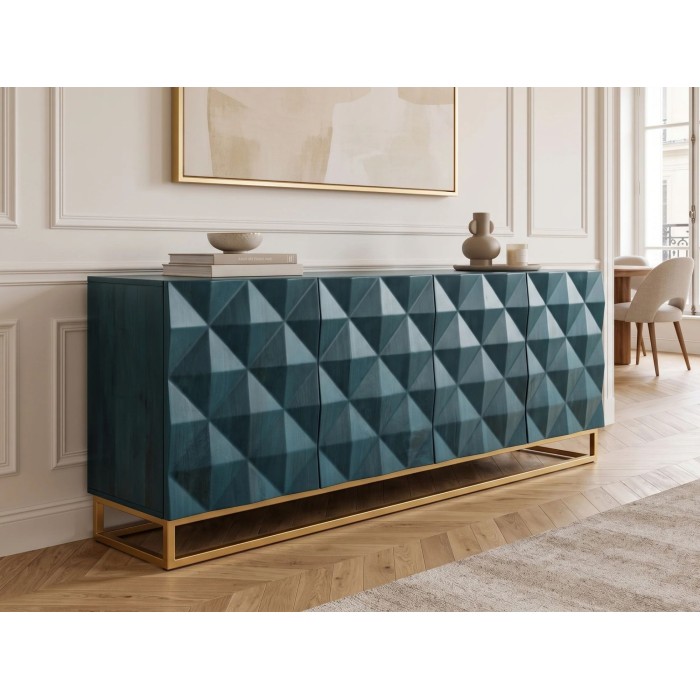 Buffet TERRAKAN turquoise en situation