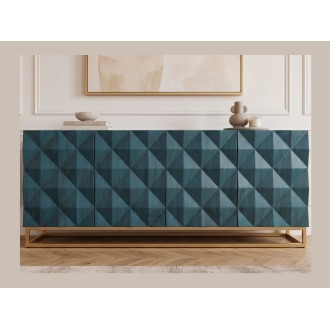 Buffet TERRAKAN turquoise vu de face