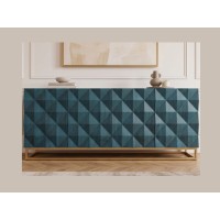 Buffet TERRAKAN turquoise vu de face