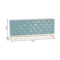 Buffet TERRAKAN turquoise dimensions