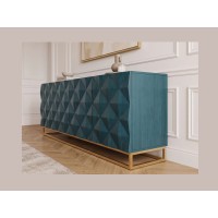 Buffet TERRAKAN turquoise vu de côté