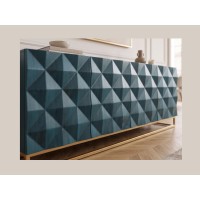 Buffet TERRAKAN turquoise vu de côté rapprochée