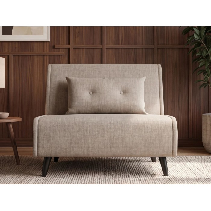 Fauteuil PRESTO beige convertible vu de face