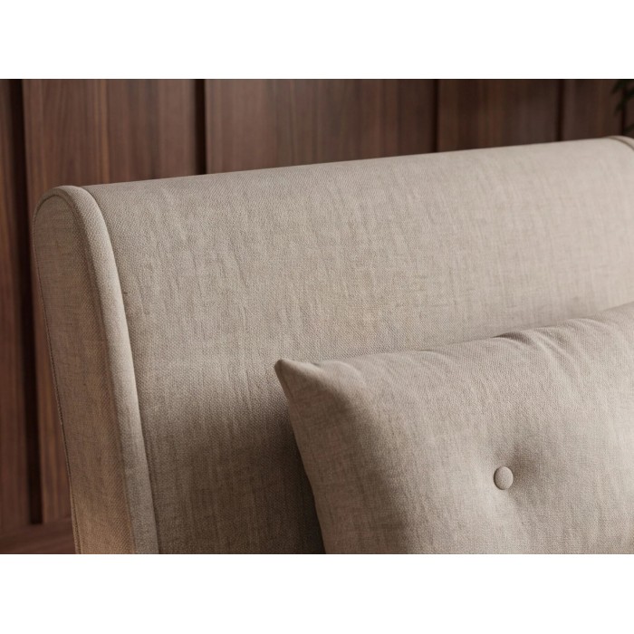 Zoom sur le dossier du fauteuil PRESTO beige convertible