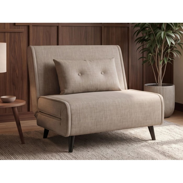 Fauteuil PRESTO beige convertible en situation