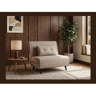 Fauteuil PRESTO beige convertible vu éloignée