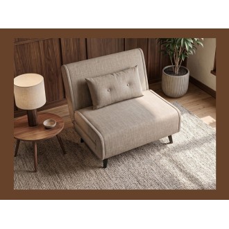 Fauteuil PRESTO beige convertible vu de haut