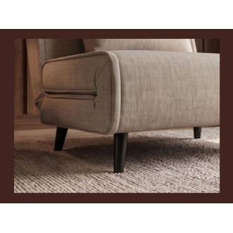 Zoom sur le bas du fauteuil PRESTO beige convertible