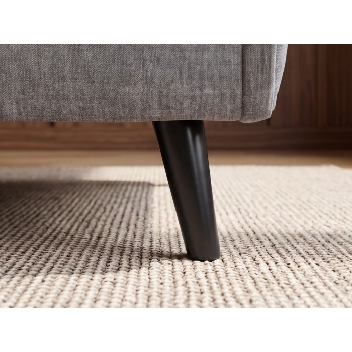 Zoom sur l'un des pieds du fauteuil PRESTO gris convertible