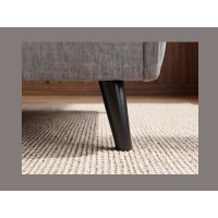 Zoom sur l'un des pieds du fauteuil PRESTO gris convertible
