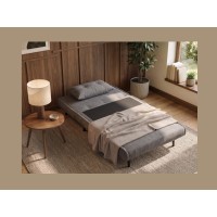 Fauteuil PRESTO gris convertible en mode lit