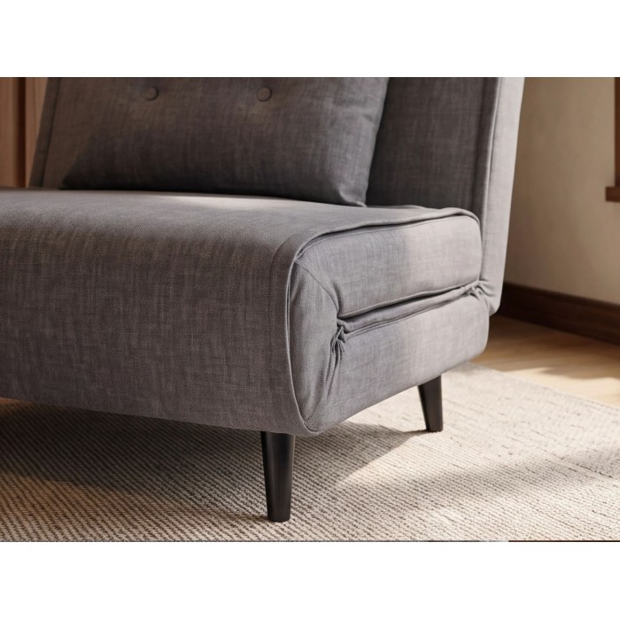 Zoom sur le bas du fauteuil PRESTO gris convertible