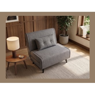 Fauteuil PRESTO gris convertible vu de haut