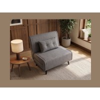 Fauteuil PRESTO gris convertible vu de haut