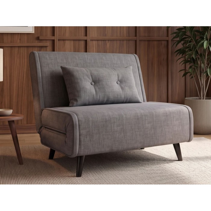 Fauteuil PRESTO gris convertible vu de côté