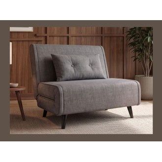 Fauteuil PRESTO gris convertible vu de côté
