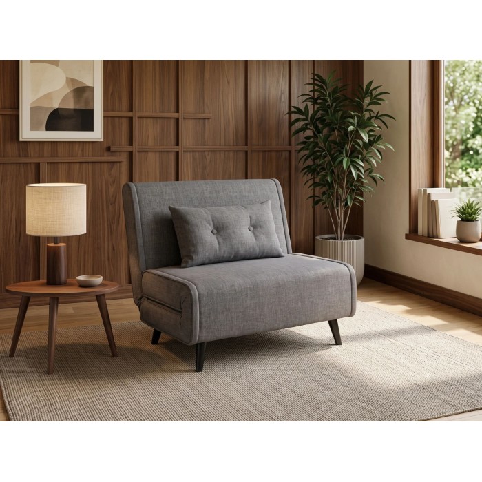 Fauteuil PRESTO gris convertible en situation