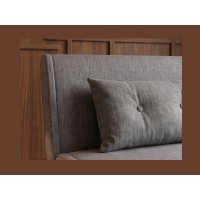 Zoom sur le dossier du fauteuil PRESTO gris convertible