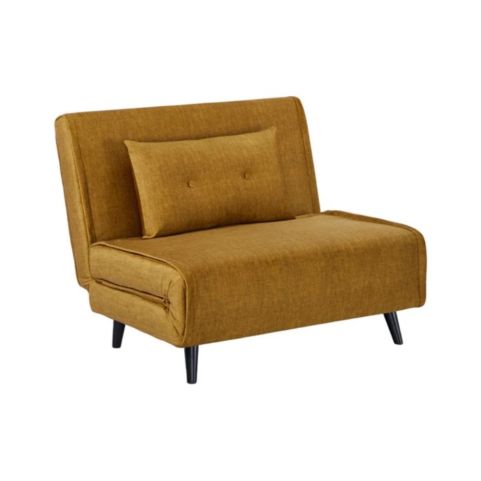 Fauteuil PRESTO jaune moutarde convertible