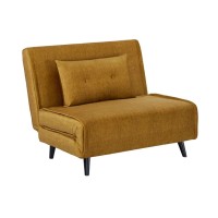 Fauteuil PRESTO jaune moutarde convertible