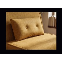 Zoom sur le coussin inclu avec le fauteuil PRESTO jaune moutarde convertible