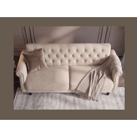 Canapé MILES 3 places beige champagne convertible vu de haut