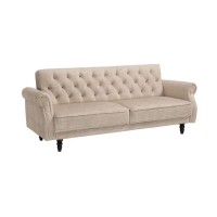 Canapé MILES 3 places beige champagne convertible