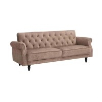 Canapé MILES 3 places beige foncé convertible