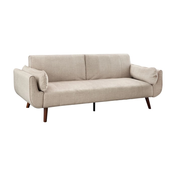Canapé DANNA 3 places beige champagne convertible