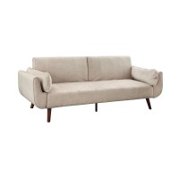 Canapé DANNA 3 places beige champagne convertible