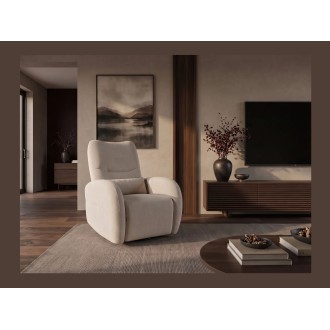 Fauteuil relax RELAXIO beige clair en situation