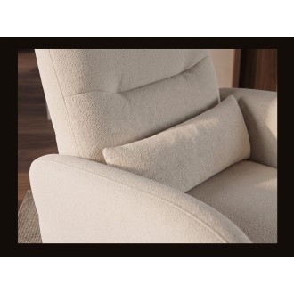 Zoom sur le coussin inclu du fauteuil relax RELAXIO beige clair