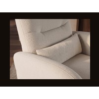 Zoom sur le coussin inclu du fauteuil relax RELAXIO beige clair