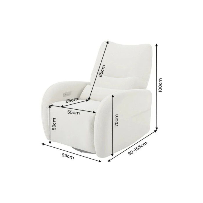 Fauteuil relax RELAXIO beige clair dimensions